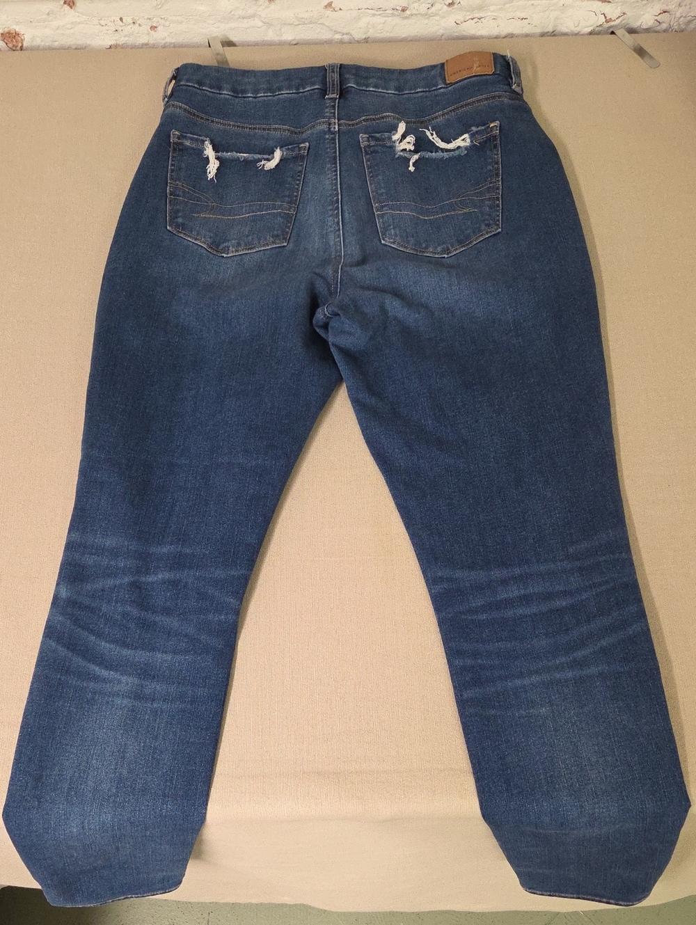 American Eagle Outfitters Light Blue Denim Jeans High Waist Sz 8 Long